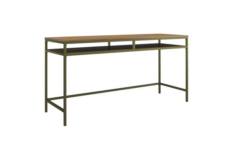 loft24 Schreibtisch Bradford, Metallgestell, Tischplatte in Holzoptik, Breite 153 cm von loft24