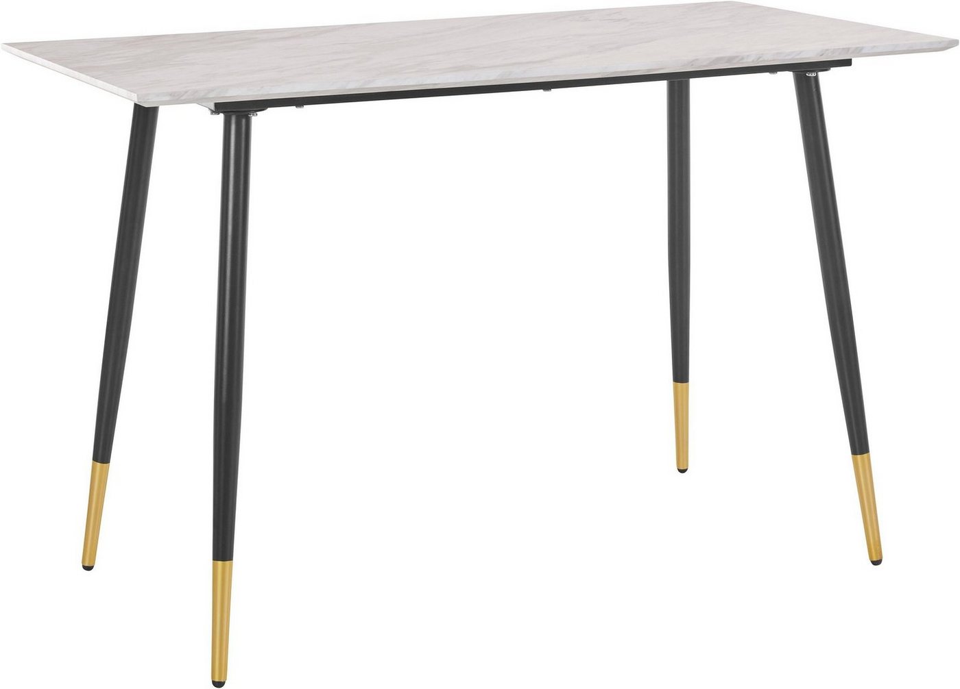 loft24 Schreibtisch Matcha, Tischplatte aus MDF in Marmoroptik, Metallbeine, Breite 110 cm von loft24