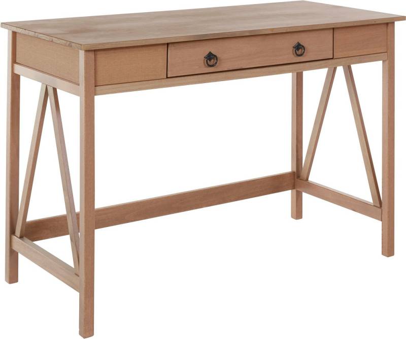 loft24 Schreibtisch Tulle, Arbeitstisch, Tisch mit Schublade, Kiefer Massivholz, Breite 117 cm loft24 Schreibtisch Tulle, Arbeitstisch, Tisch mit Schublade, Kiefer Massivholz, Breite 117 cm von loft24