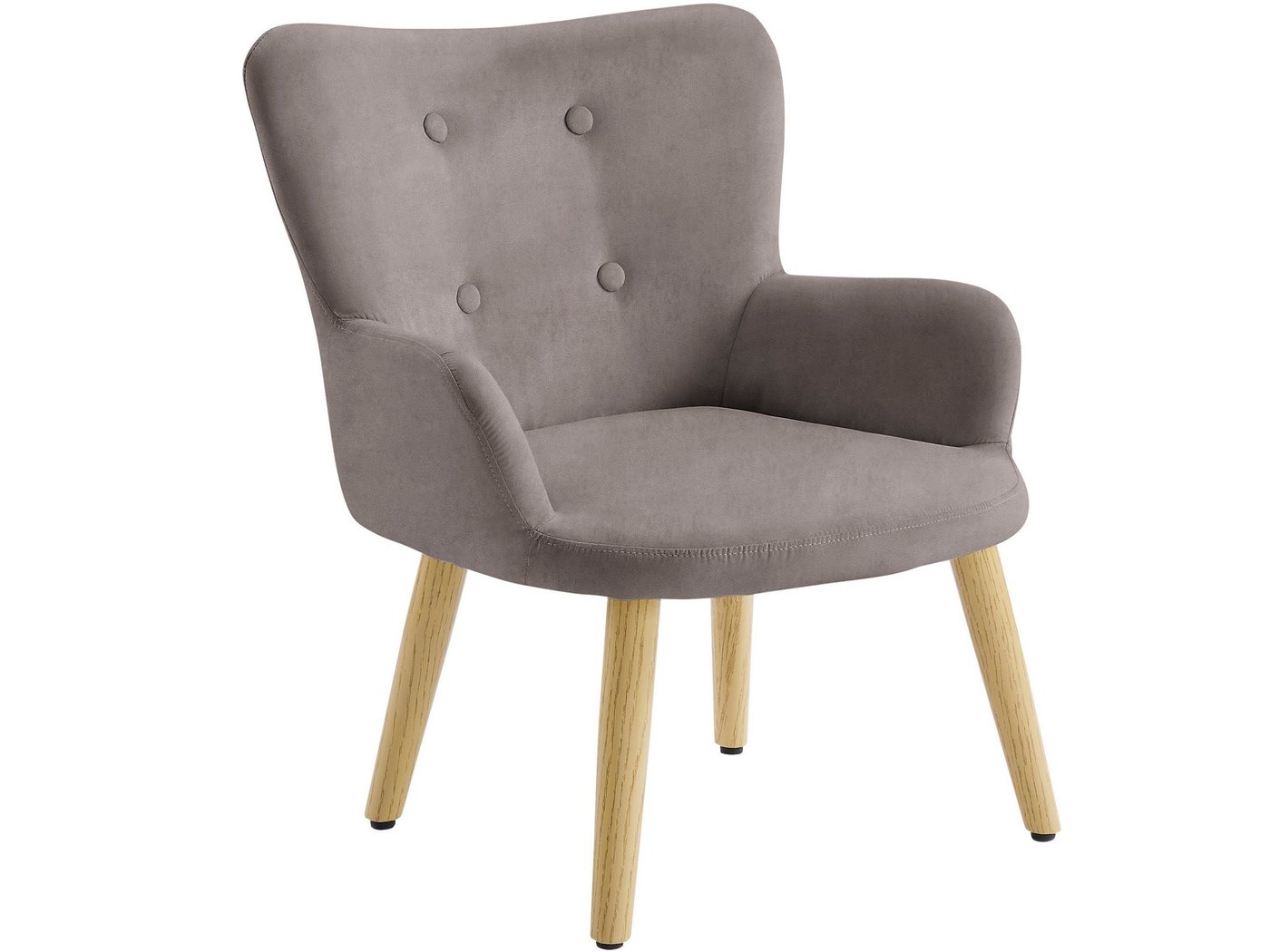 loft24 Sessel Chanel, Kindersessel im modernen Design, Metallbeine im Eichen-Look von loft24