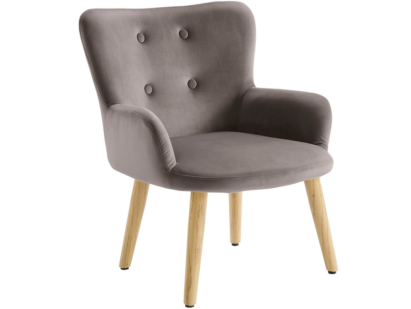 loft24 Sessel Chanel, Kindersessel im modernen Design, Metallbeine im Eichen-Look von loft24