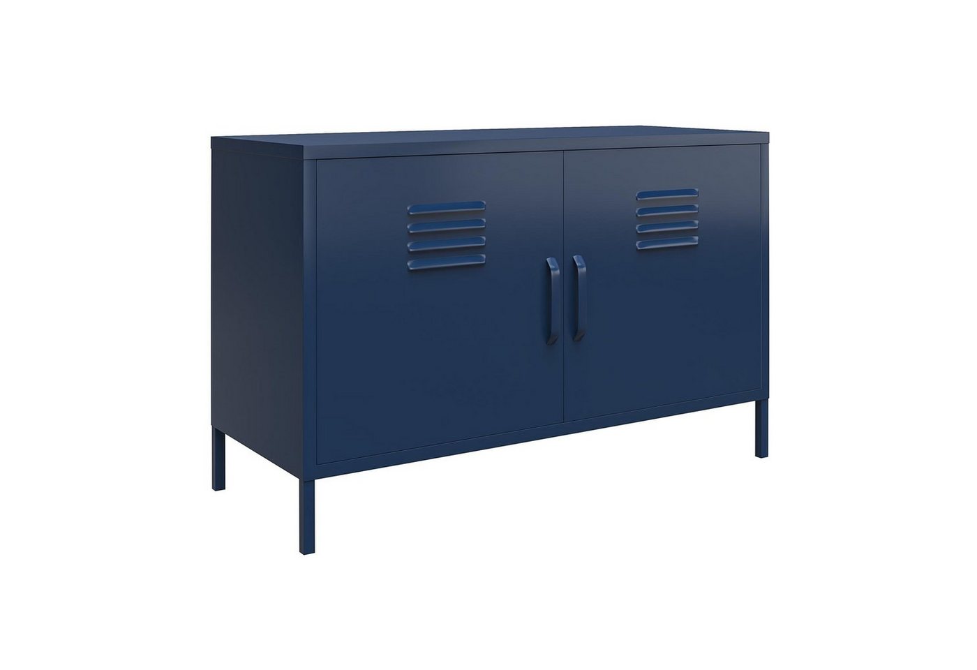 loft24 Sideboard Bradford, Anrichte, Spint Schrank, 2 Türen, Metall, Retro Look, Breite 100 cm von loft24