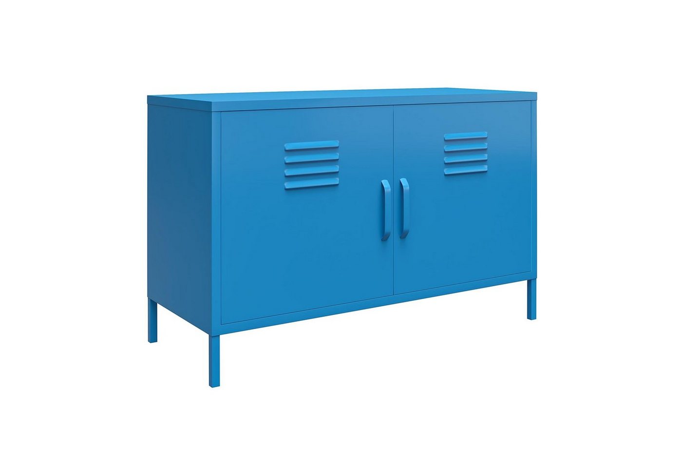 loft24 Sideboard Cache, Spint Schrank, 2 Türen, Metall, Retro Design, Breite 100 cm von loft24