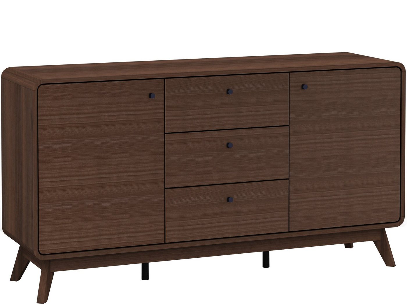 loft24 Sideboard Caitlin, mit 2 Türen und 3 Schubladen, Breite 140 cm, Schrank Wohnzimmer von loft24