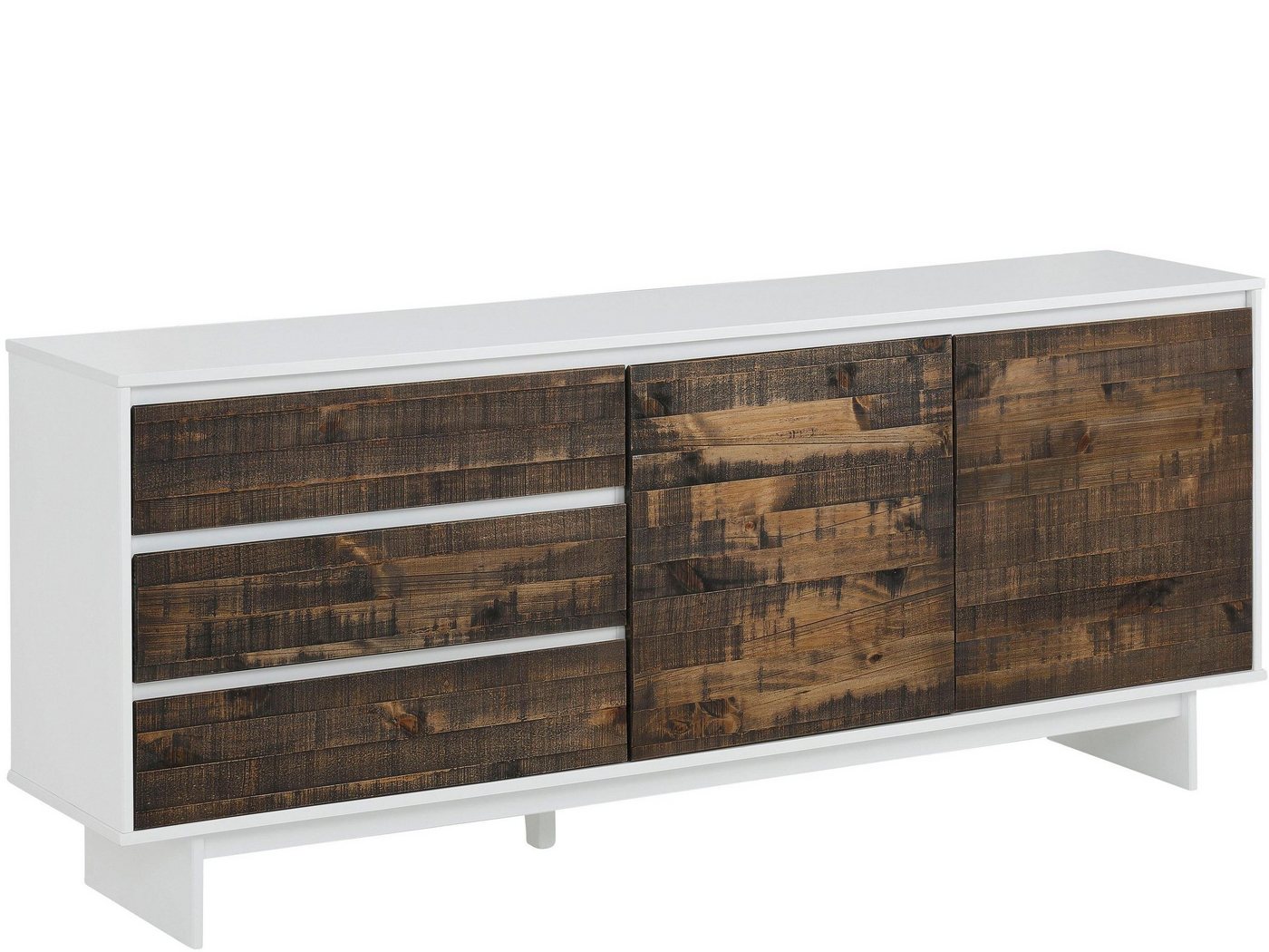 loft24 Sideboard Marcy, Anrichte aus Kiefer mit fühlbarer Holzstrukt, Breite 165 cm von loft24