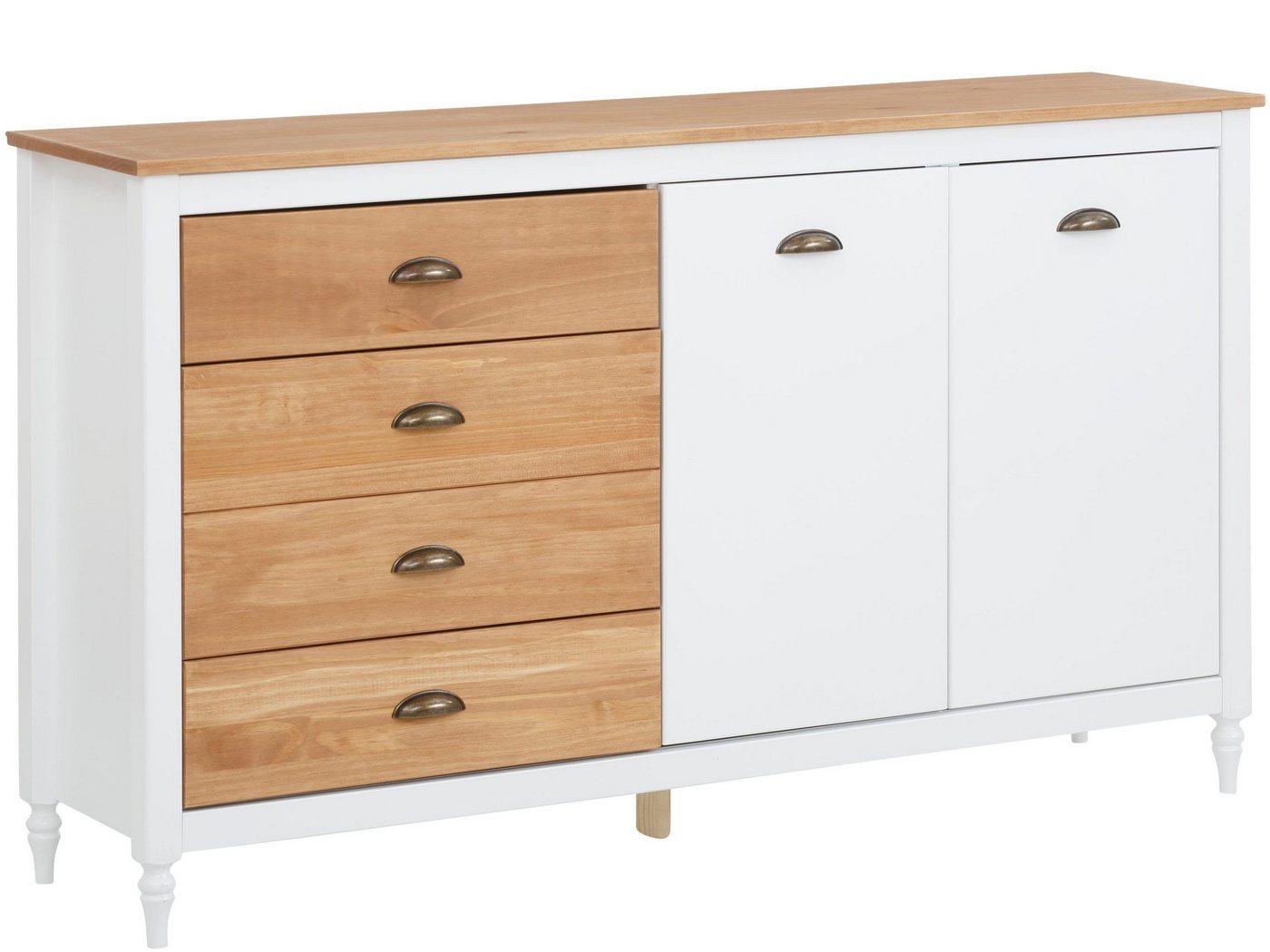 loft24 Sideboard Rini, Breite 140 cm, Anrichte, Wohnzimmerschrank von loft24