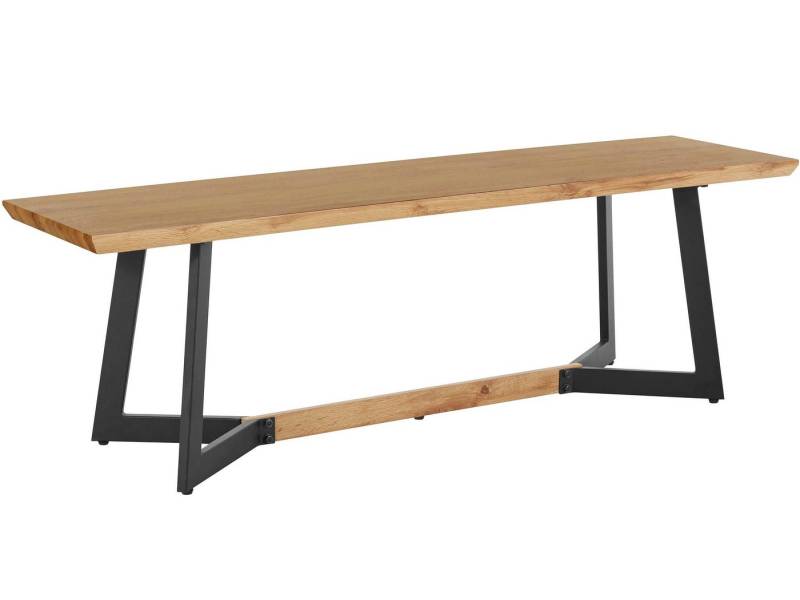 loft24 Sitzbank Wendy, Bank Breite 150 cm im Eiche-Look mit Metallgestell von loft24