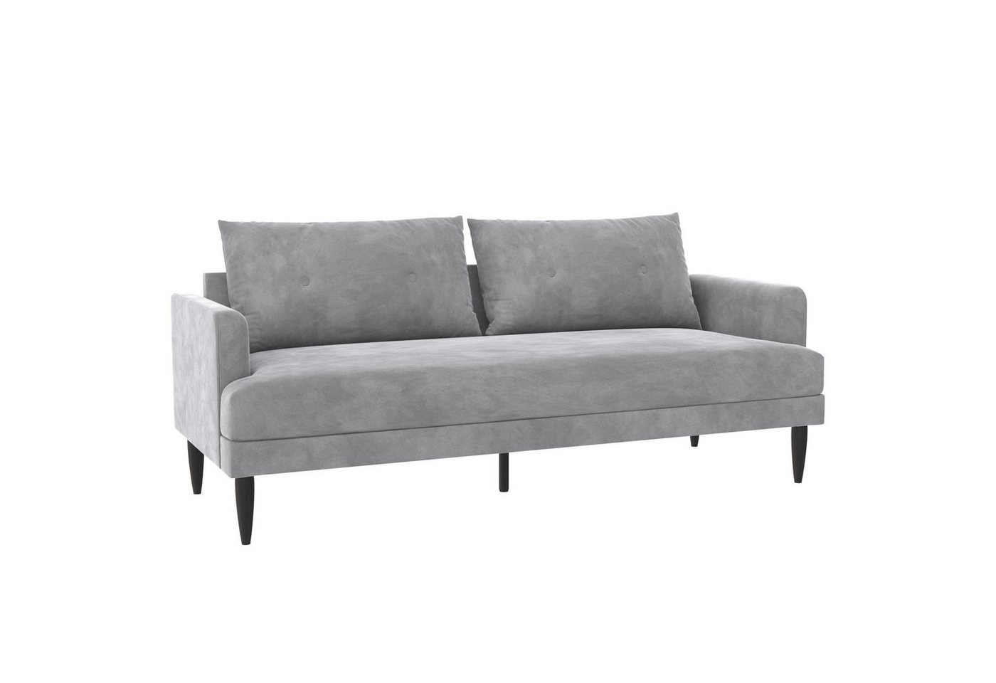 loft24 Sofa Bailey, Couch mit Armlehne, Bezug in Samtoptik, Länge 199 cm, 3-Sitzer von loft24