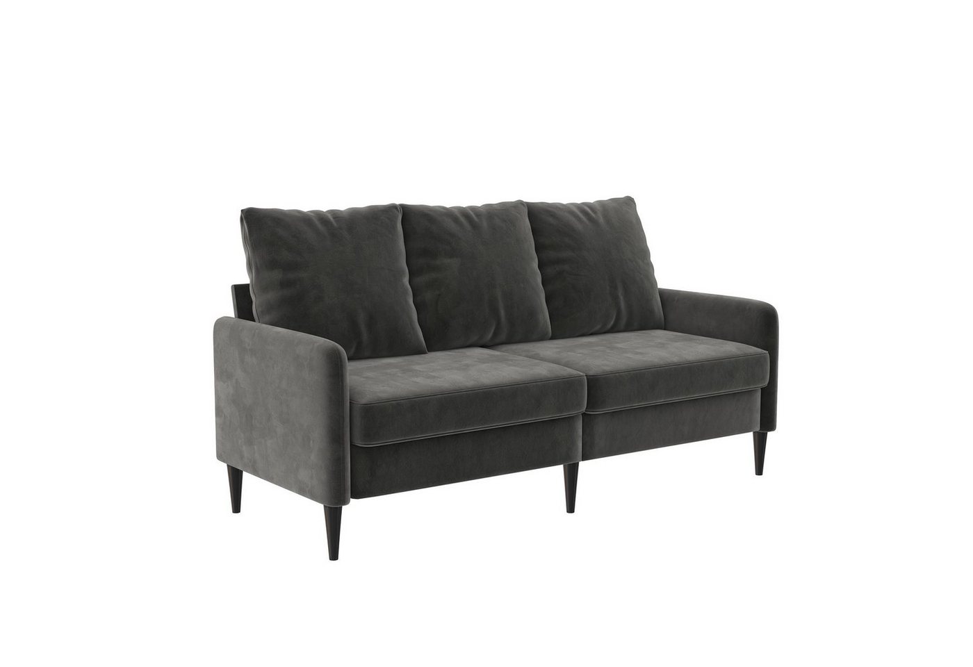 loft24 Sofa Cassia, 3-Sitzer Couch, Bezug in Samtoptik, Länge 175 cm von loft24