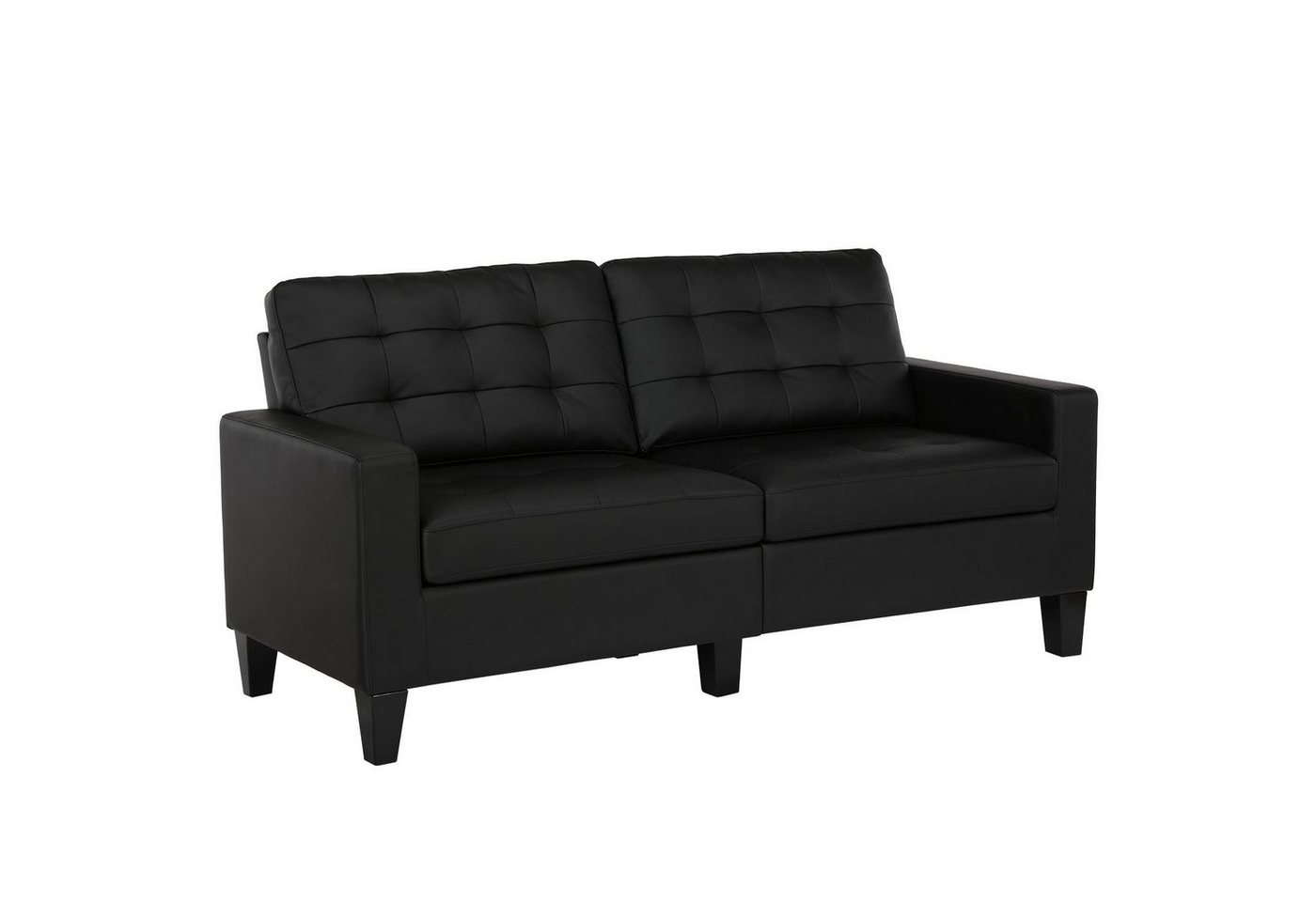 loft24 Sofa Emily, 3-Sitzer Couch, Bezug in Lederoptik, gesteppt, Länge 183 cm von loft24