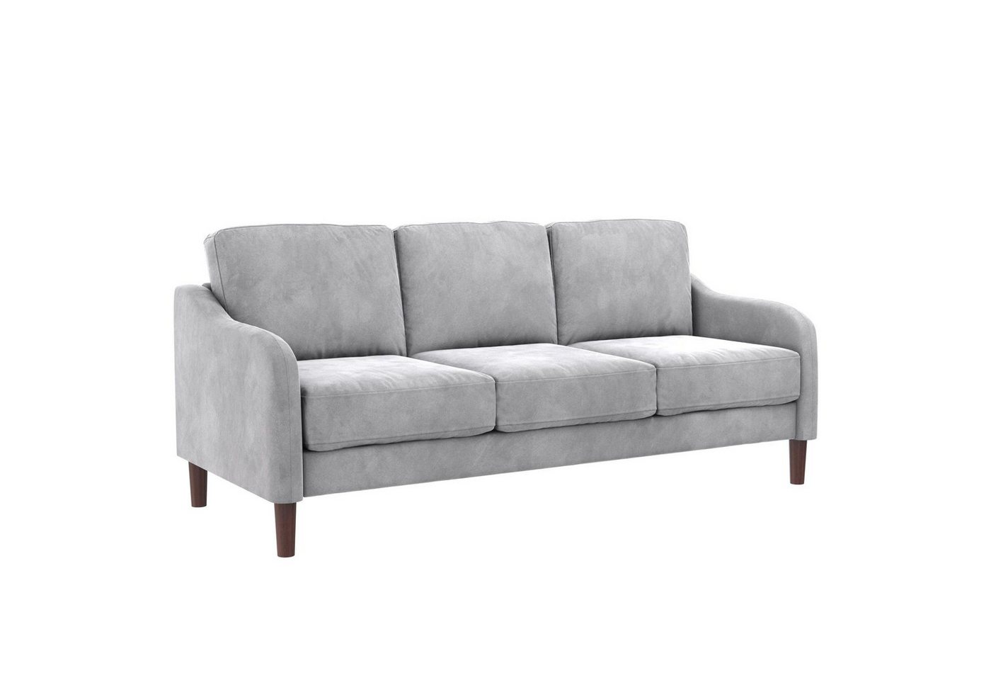 loft24 Sofa Marbella, Couch, 3-Sitzer, Bezug in Samtoptik, Länge 188 cm von loft24