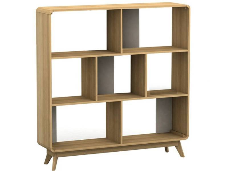 loft24 Standregal Caitlin, Raumteiler, 7 Fächer, Regal, Bücherregal, Skandinavisches Design von loft24