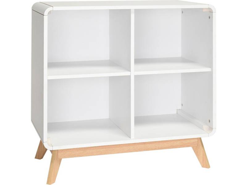 loft24 Standregal Caitlin, Bücherregal mit vier Fächern im Skandinavischen Design von loft24