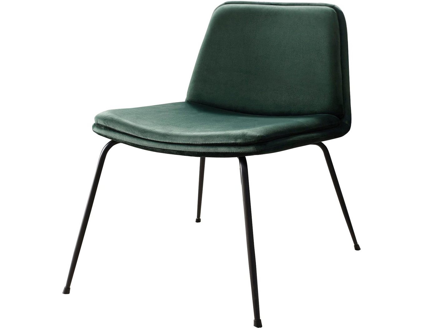 loft24 Stuhl Heino (1 Stück), Loungechair mit Kunstlederbezug, Chromgestell von loft24