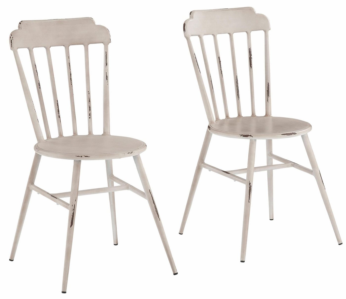 loft24 Stuhl Julia (Set, 2 St), Esszimmerstuhl, Holzstuhl, Landhaus Stil, Sitzhöhe 46 cm von loft24