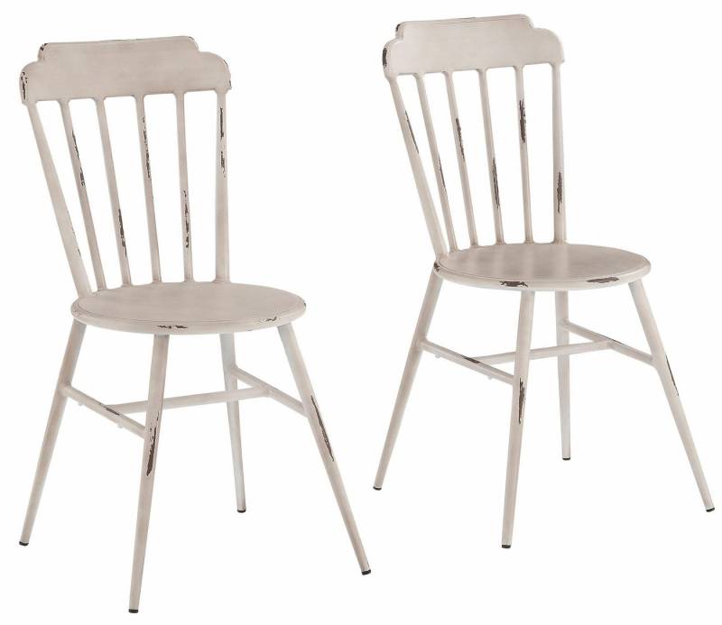 loft24 Stuhl Julia (Set, 2 St), Esszimmerstuhl, Holzstuhl, Landhaus Stil, Sitzhöhe 46 cm von loft24