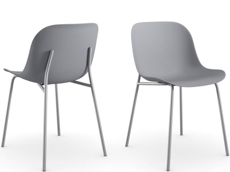 loft24 Stuhl Orca (Set, 2 St), Gestell aus Metall von loft24