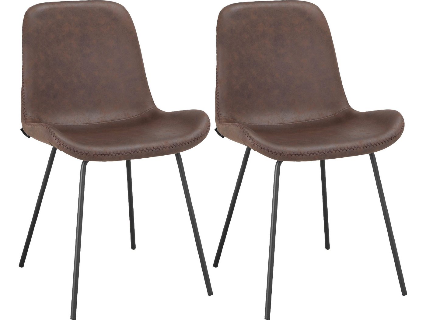 loft24 Stuhl Sonny (2er-set, 2 St), Esszimmerstuhl mit Metallbeinen von loft24
