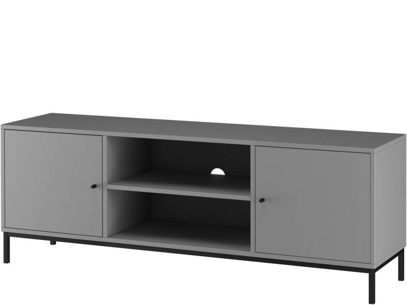 loft24 TV-Board Cecilie (1, TV Bank), 2 Drehtüren, 2 offene Fächer, Modernes Design von loft24