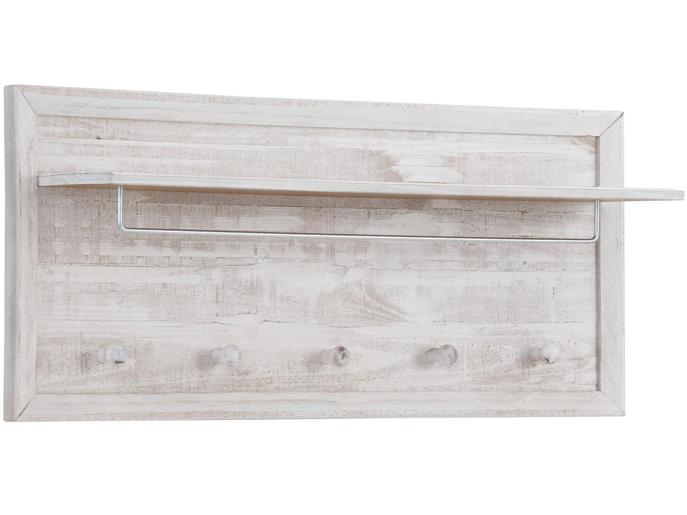 loft24 Wandgarderobe Reija, Kiefer Massivholz, mit Kleiderstange und Kleiderhaken, Breite 60 cm von loft24