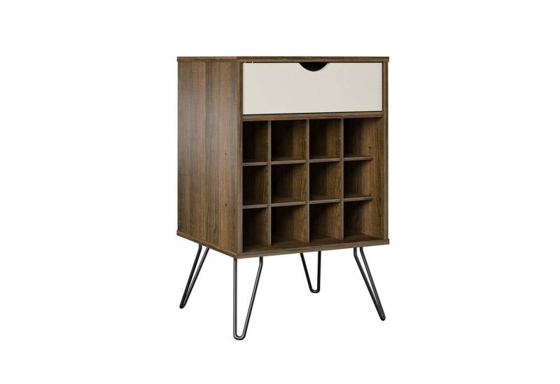 loft24 Weinschrank Concord 12 Fächer mit Schublade und Metallbeinen von loft24