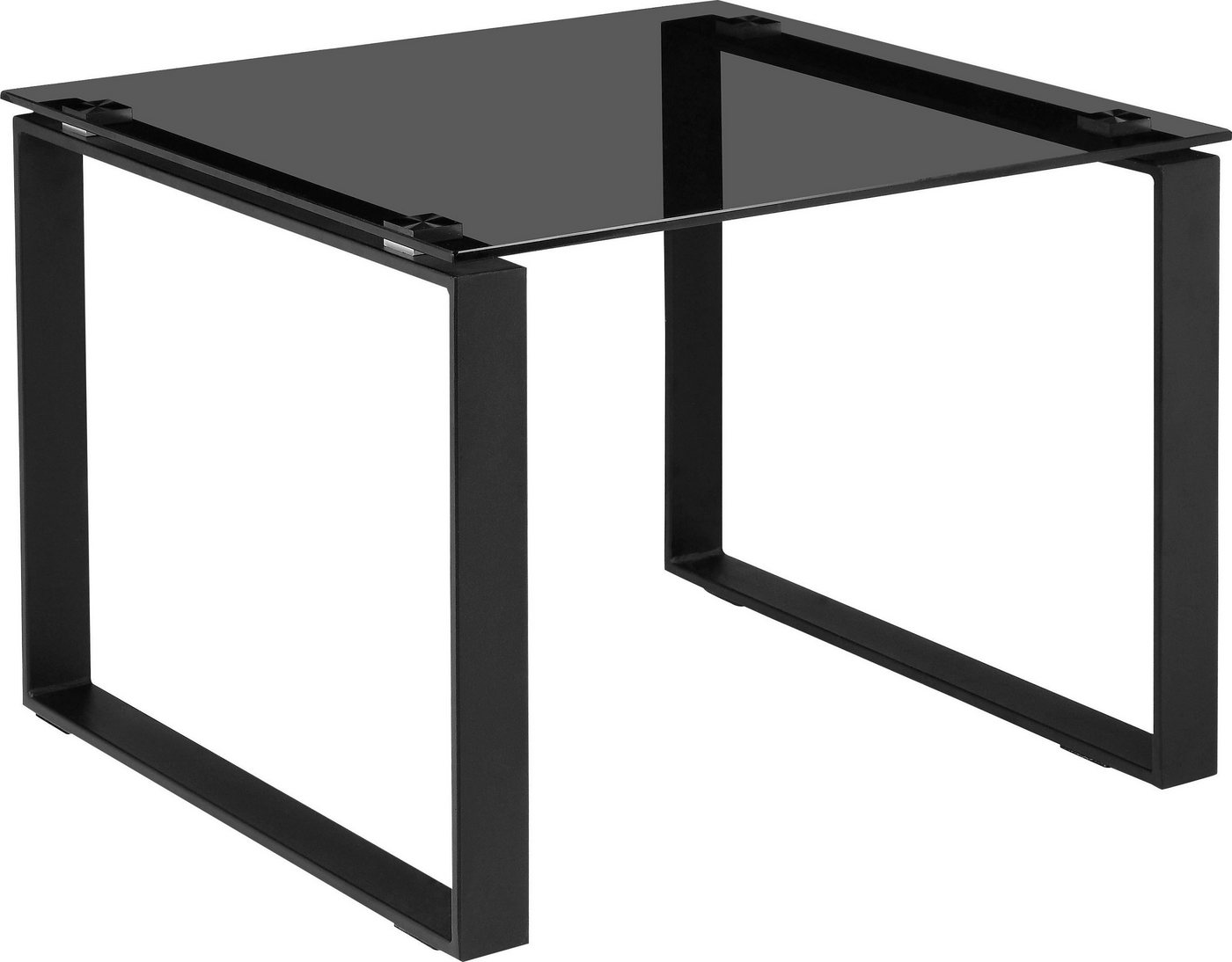 loft24 Wohnzimmertisch Artie, Couchtisch aus Metall mit Tischplatte aus Glas, Breite 60 cm von loft24