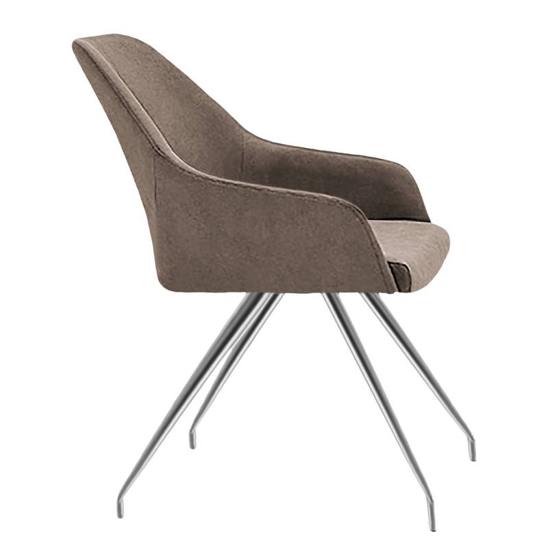 home24 Armlehnenstuhl 2er-Set 55 x 86 x 63cm Beige/Taupe von home24