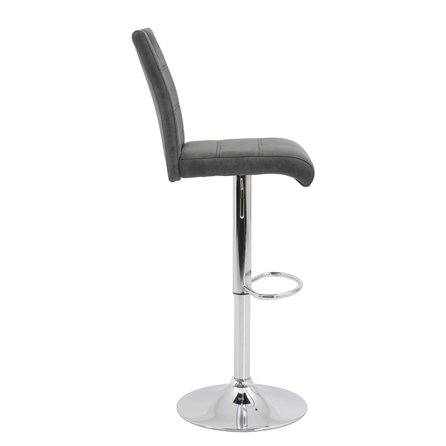 home24 Barstuhl Mansfield (2er-Set) 38 x 97 x 50cm Vintage Grau von home24