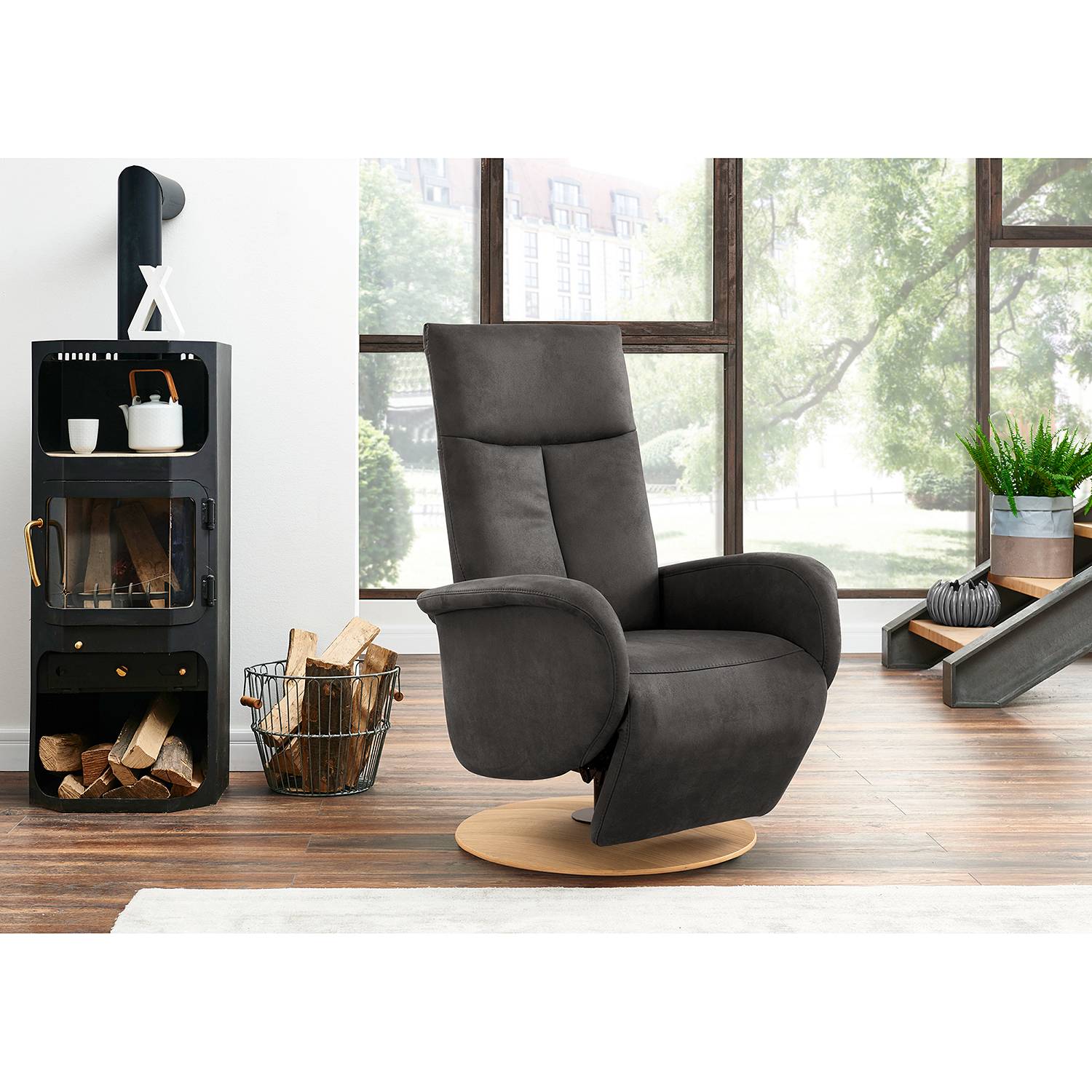 home24 Relaxsessel Nesebar I Grau Microfaser Flavie Manuelle Verstellung ohne Aufstehhilfe/Relaxfunktion 75 x 112 x 82cm home24 Relaxsessel Nesebar I Grau Microfaser Flavie Manuelle Verstellung ohne Aufstehhilfe/Relaxfunktion 75 x 112 x 82cm von home24
