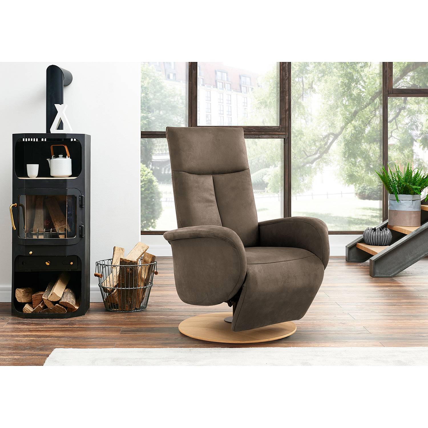 home24 Relaxsessel Nesebar I Braun Microfaser Flavie Manuelle Verstellung ohne Aufstehhilfe/Relaxfunktion 75 x 112 x 82cm home24 Relaxsessel Nesebar I Braun Microfaser Flavie Manuelle Verstellung ohne Aufstehhilfe/Relaxfunktion 75 x 112 x 82cm von home24