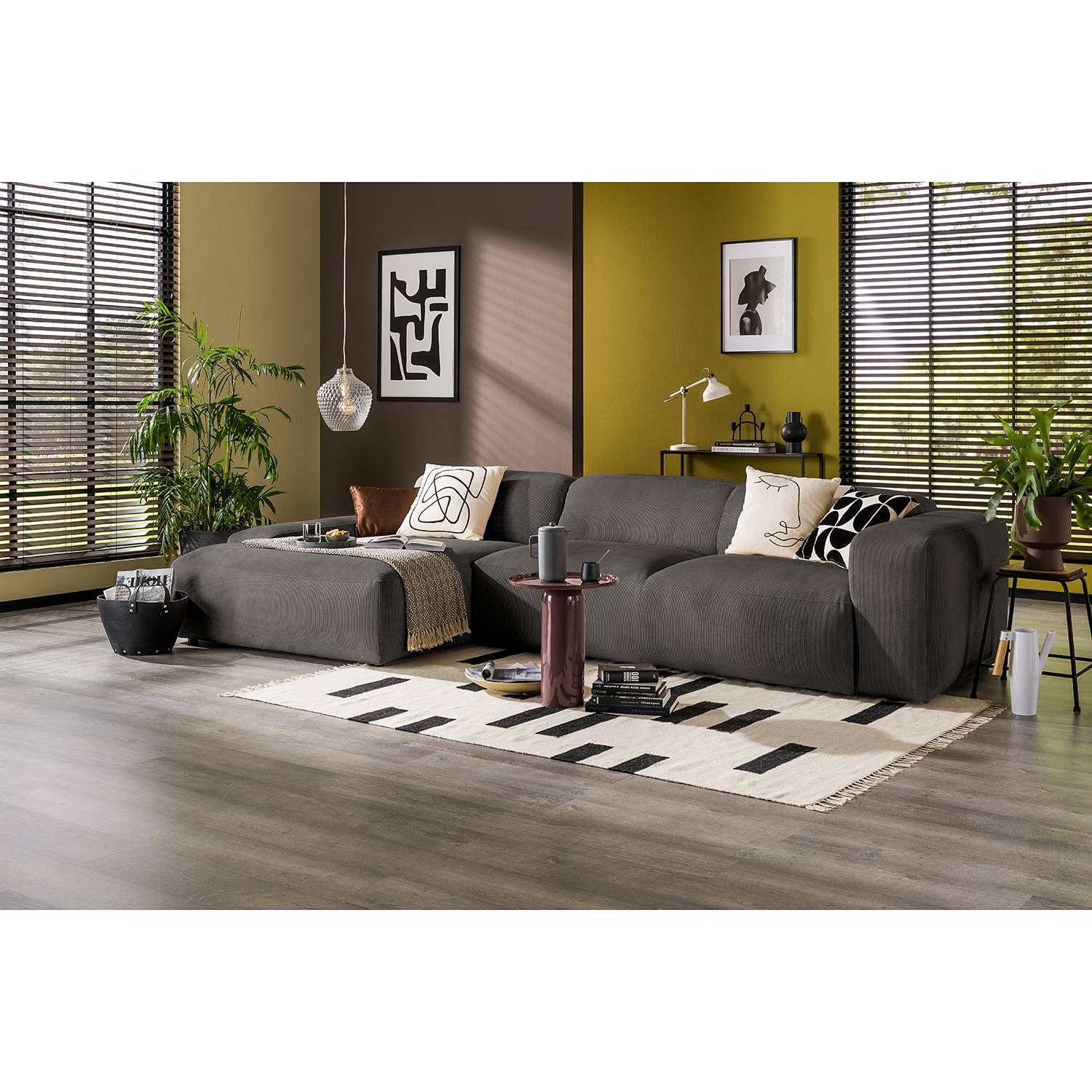 Ecksofa Lordelo 3-Sitzer mit Longchair von Norrwood