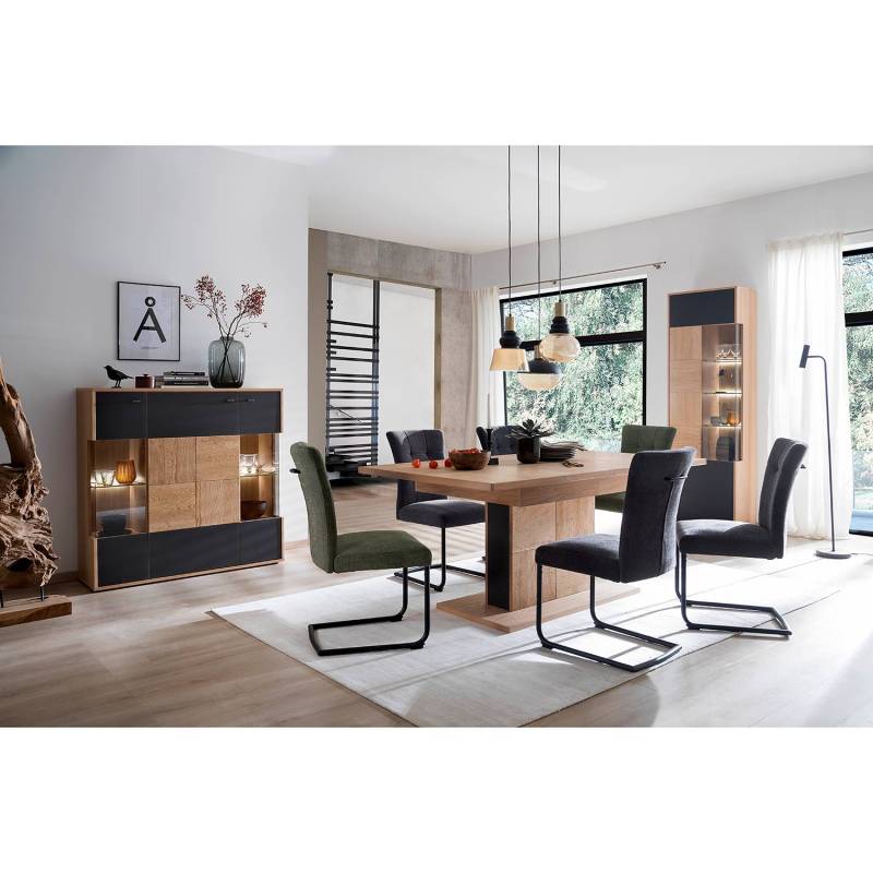 home24 Esstisch Le Valtin 180 x 77 x 100cm Braun von home24