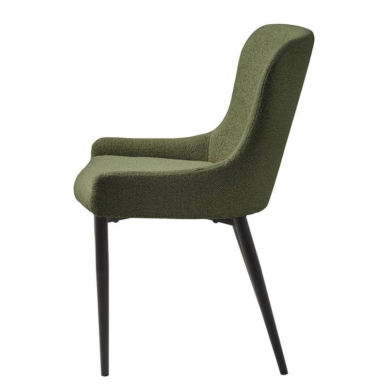 home24 Esszimmerstuhl Aledo 2er-Set 52 x 82 x 60cm Grün/Dunkelgrün von home24
