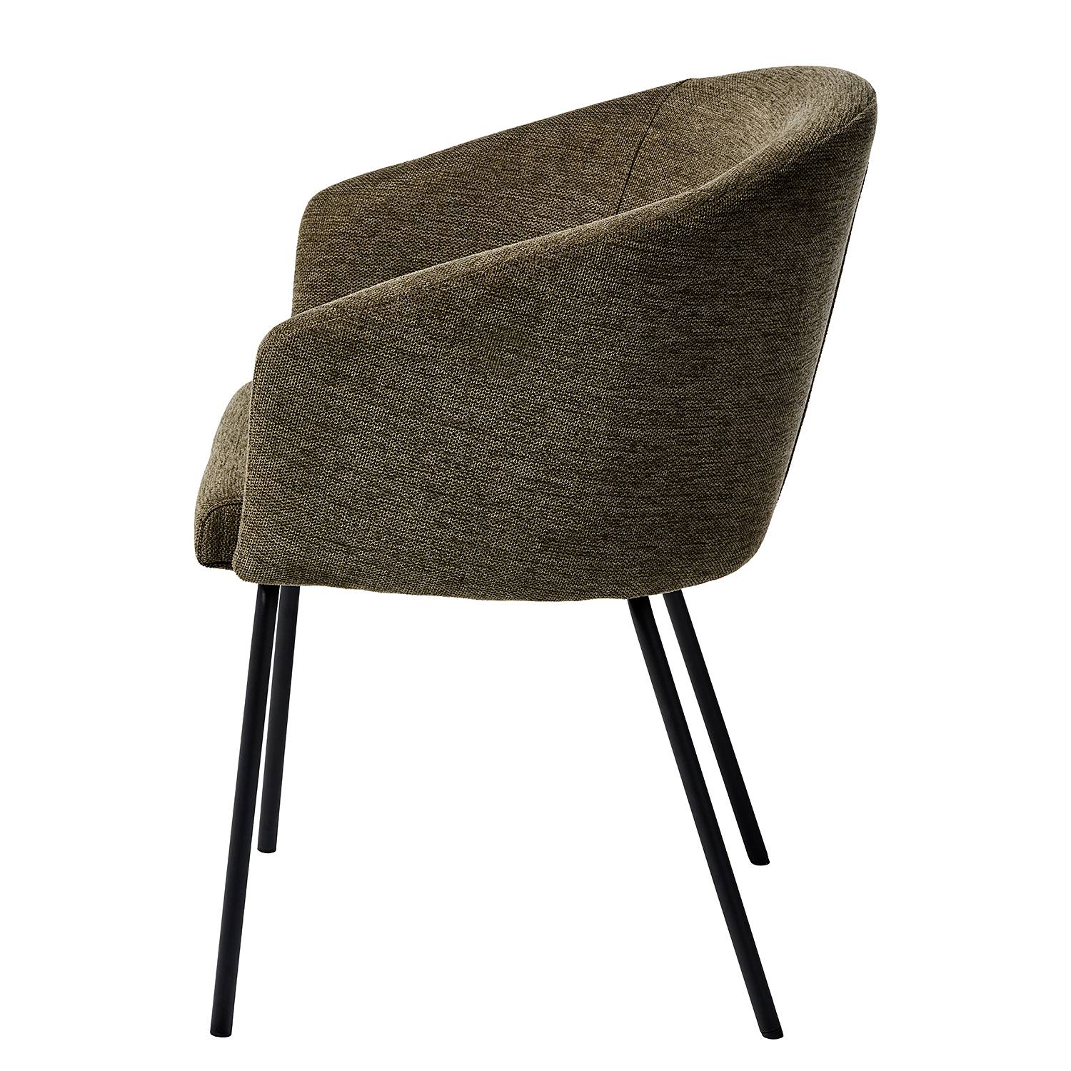 home24 Esszimmerstuhl Chelva 2er-Set 57 x 80 x 59cm Grün/Dunkelgrün von home24