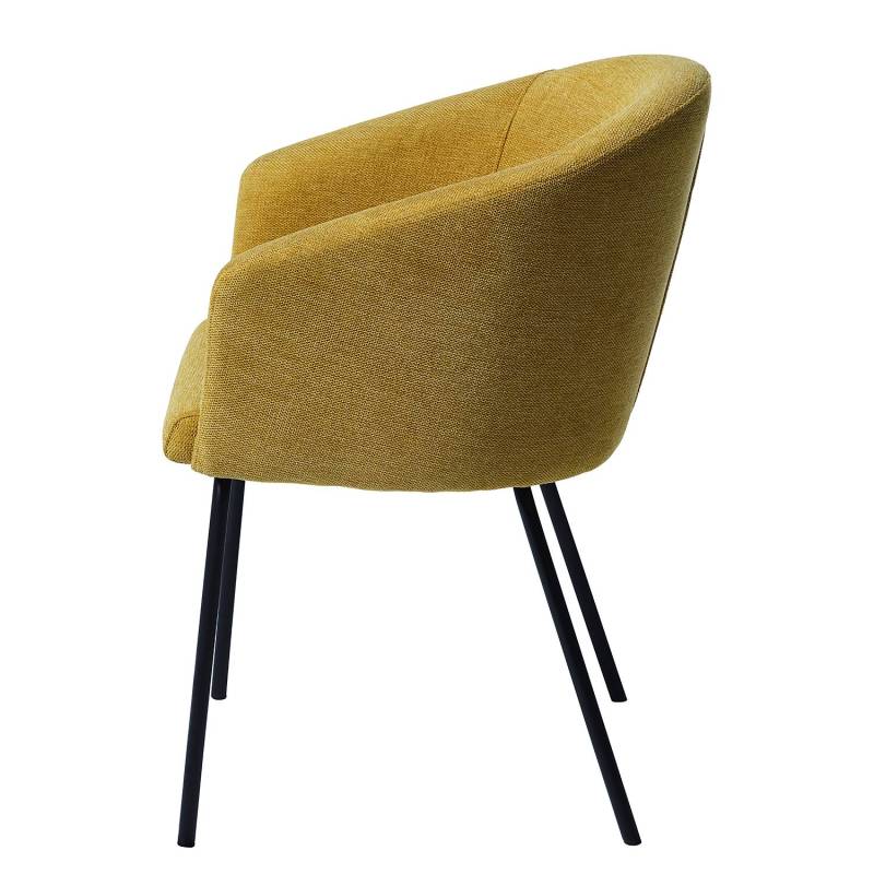 home24 Esszimmerstuhl Chelva 2er-Set 57 x 80 x 59cm Gelb/Senfgelb von home24