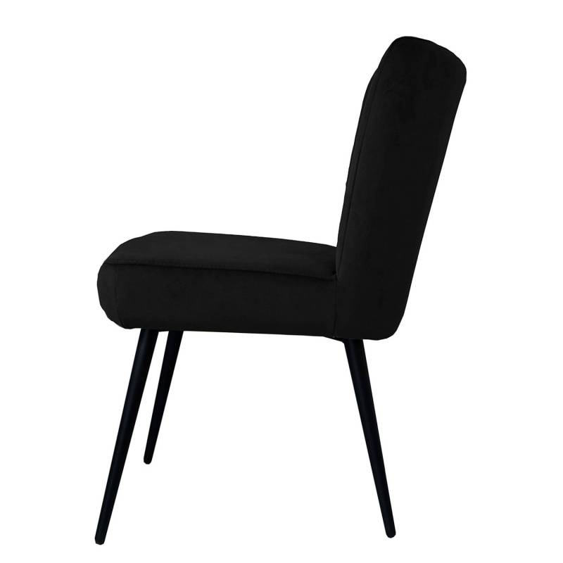 home24 Esszimmerstuhl Mornes 48 x 87 x 64cm Schwarz/Schwarz von home24