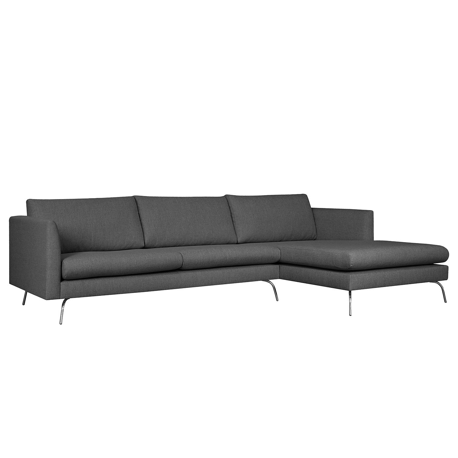 Fredriks Ecksofa Kayena Anthrazit Flachgewebe 293x84x170 cm von loftscape