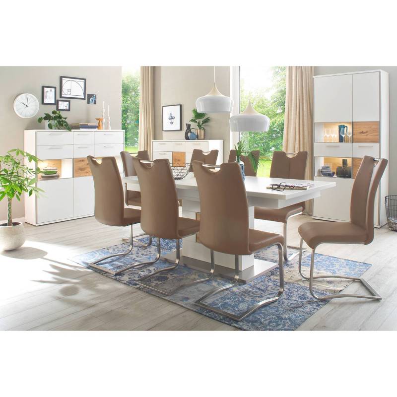 home24 Freischwinger Anamela I 2er-Set 45 x 102 x 58cm Braun/Braun von home24