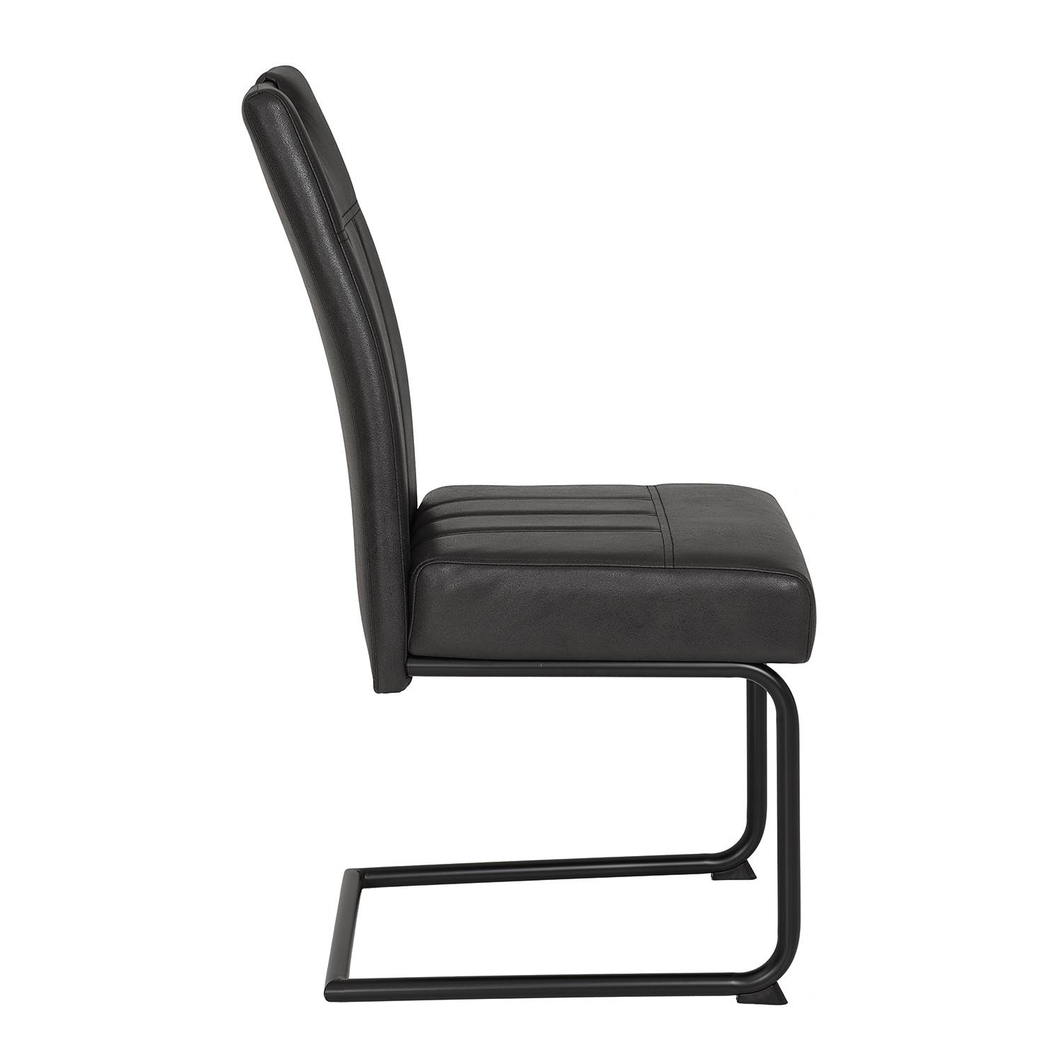 home24 Freischwinger Bovina 2er-Set 43 x 99 x 60cm Schwarz/Vintage Schwarz von home24