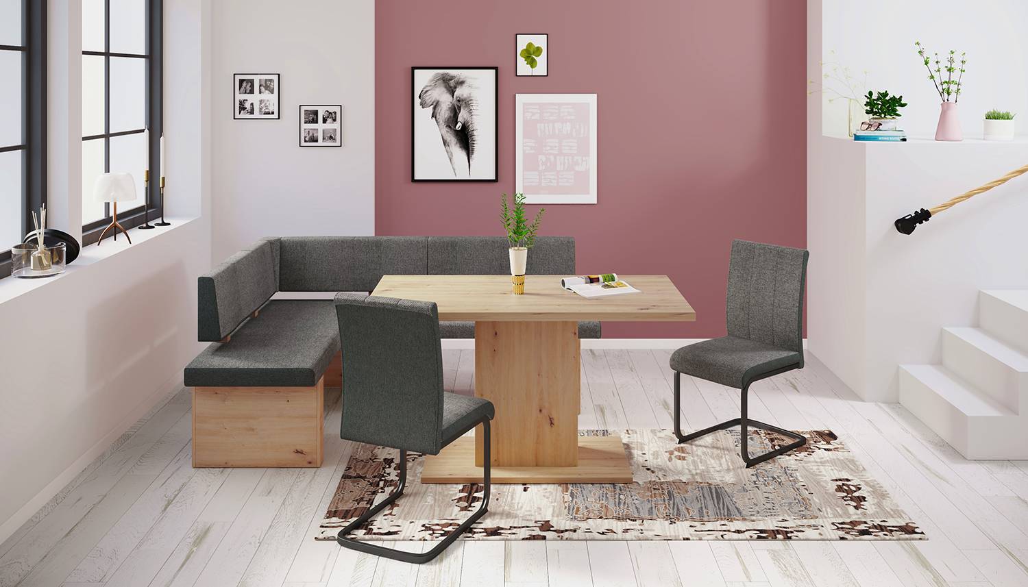 home24 Freischwinger Ceelias 2er-Set 43 x 92 x 52cm Grau/Anthrazit home24 Freischwinger Ceelias 2er-Set 43 x 92 x 52cm Grau/Anthrazit von home24