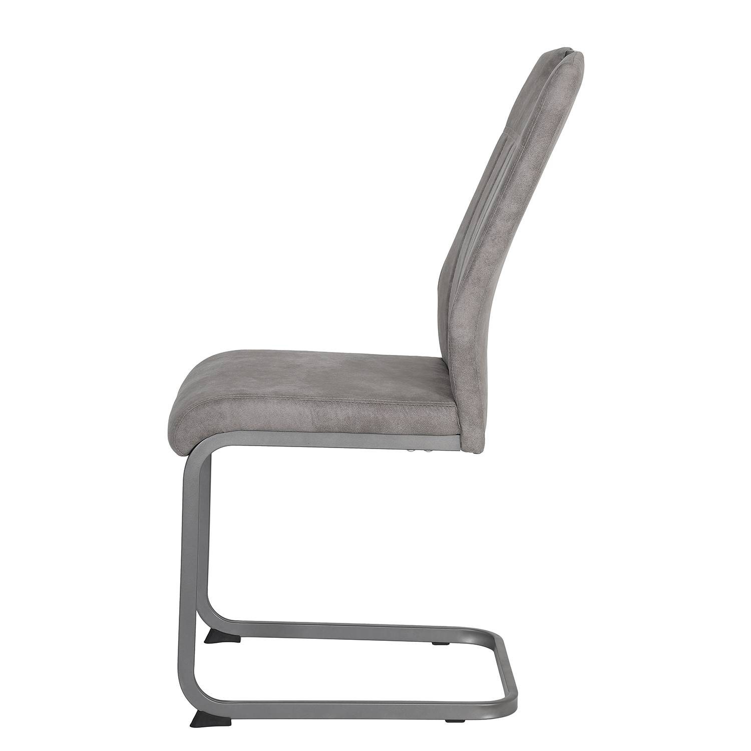 home24 Freischwinger Cotulla 44 x 98 x 61cm 2er Set Grau/Vintage Grau von home24