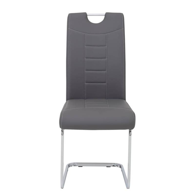 home24 Freischwinger Festola 44 x 104 x 58cm 2er Set Grau/Grau von home24