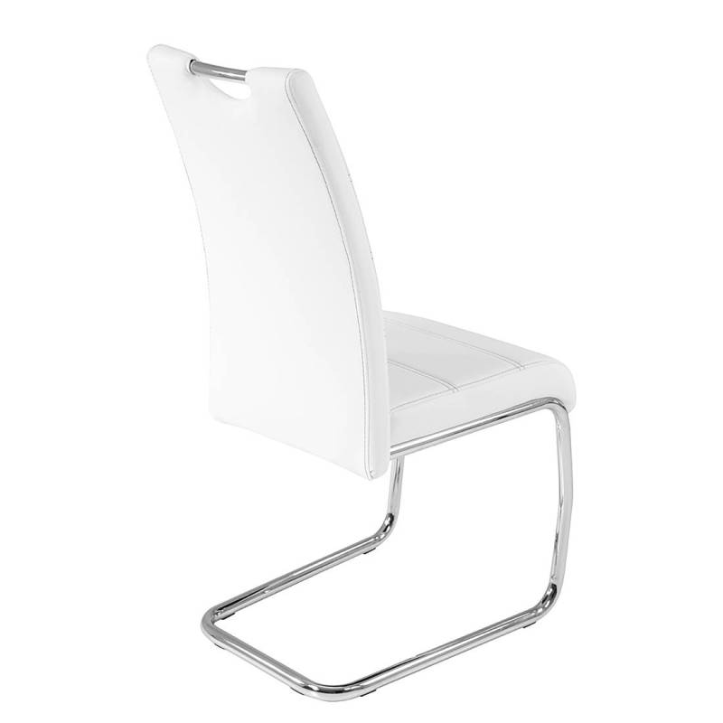 home24 Freischwinger La Paz 43 x 98 x 59cm 2er Set Weiß/Weiß von home24