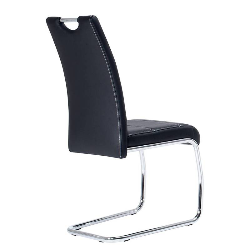 home24 Freischwinger La Paz 43 x 98 x 59cm 2er Set Schwarz/Schwarz von home24