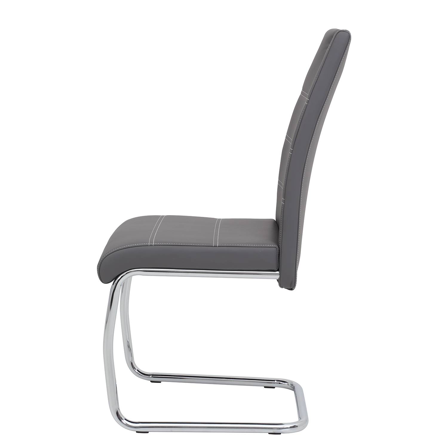 home24 Freischwinger La Paz 43 x 98 x 59cm 2er Set Grau/Grau von home24