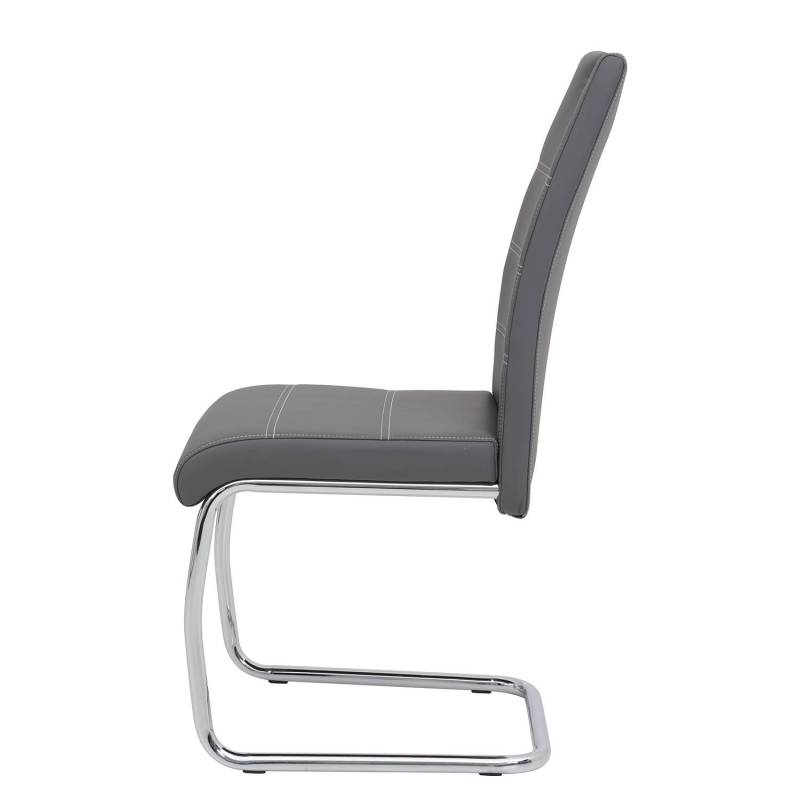 home24 Freischwinger La Paz 43 x 98 x 59cm 2er Set Grau/Grau von home24
