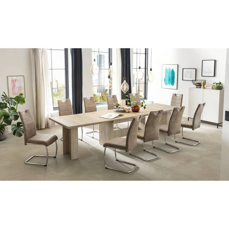home24 Freischwinger La Paz II 43 x 98 x 59cm 2er Set Braun/Vintage Schlamm von home24