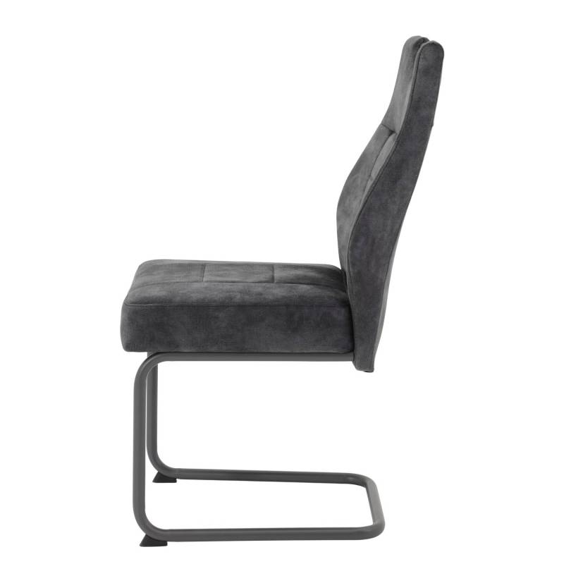 home24 Freischwinger Laizy 47 x 99 x 61cm 2er Set Grau von home24