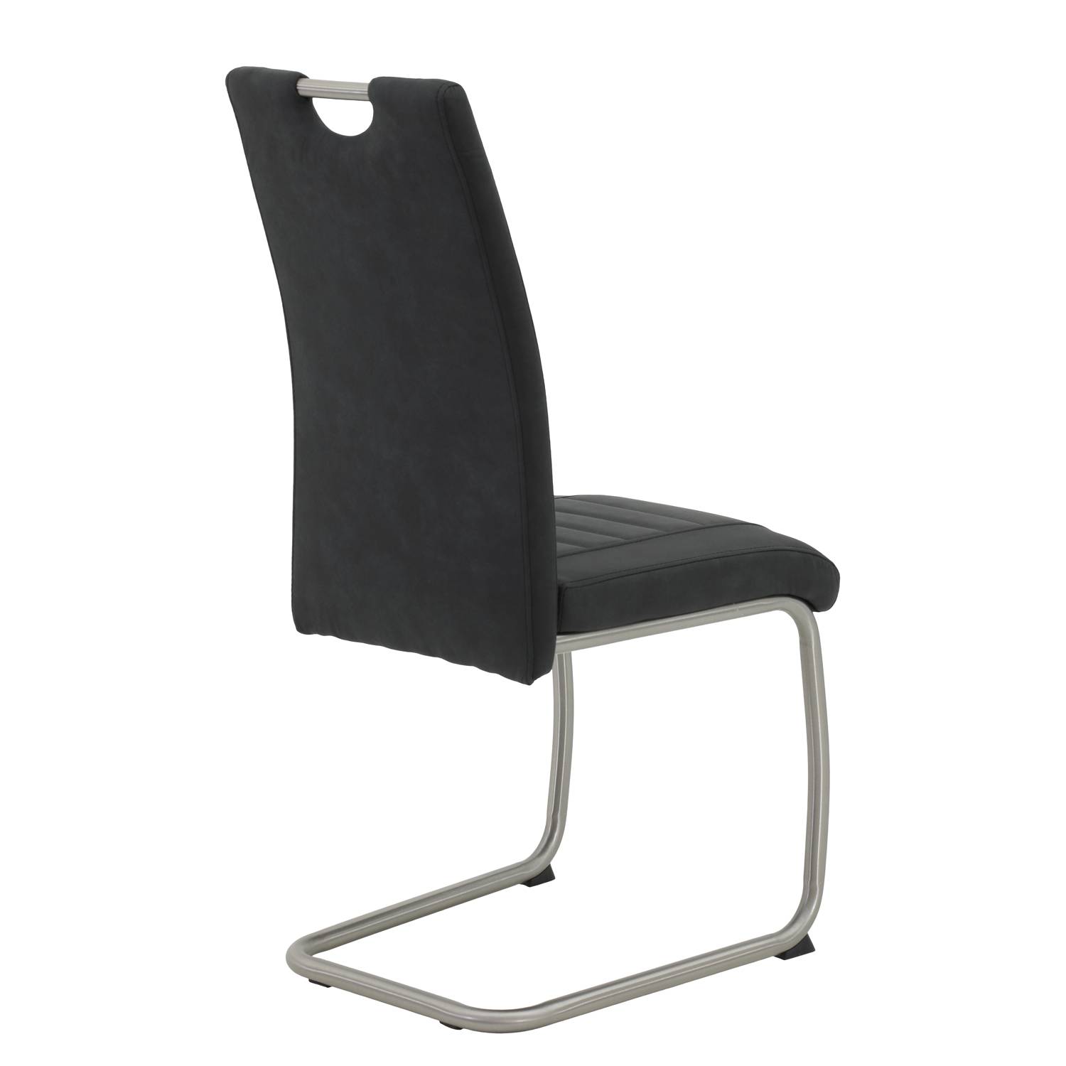 home24 Freischwinger Wisches 43 x 98 x 59cm 2er Set Schwarz/Anthrazit von home24