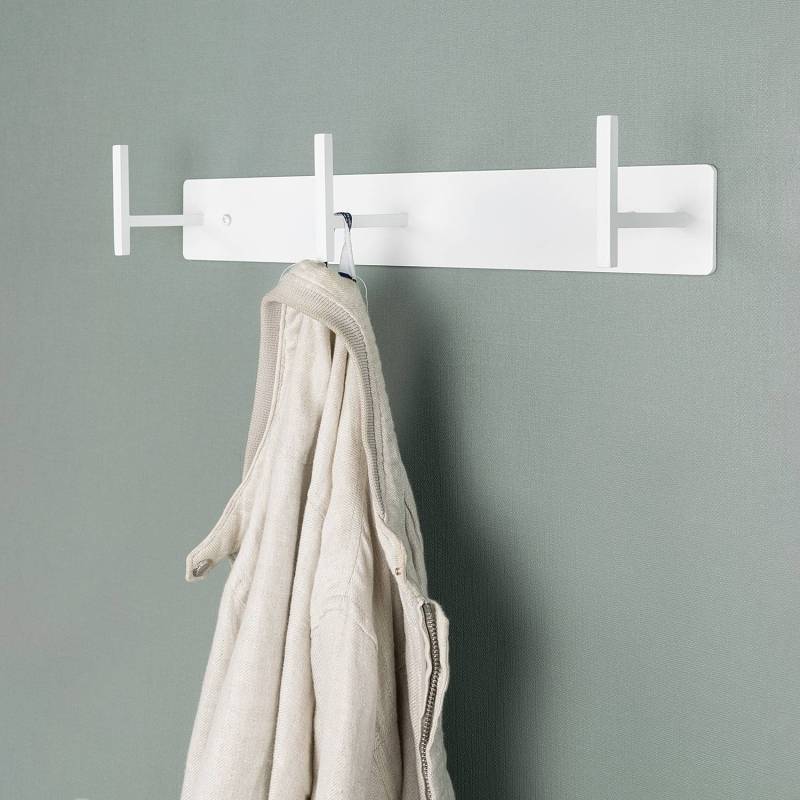 home24 Garderobenleiste Colburn 49cm Weiß/Weiß von home24